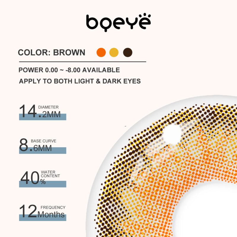 Bqeye Trinity Brown Colored Contact Lenses - Image 3