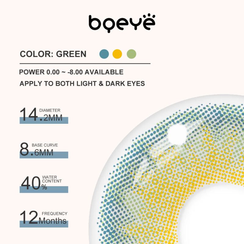 Bqeye Trinity Green gekleurde contactlenzen - Afbeelding 3