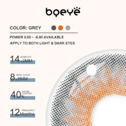 Bqeye Trinity Grey Lentes de Contacto Coloridas Bqeye Colored Contact Lenses - Bqeye Trinity Grey Colored Contact Lenses