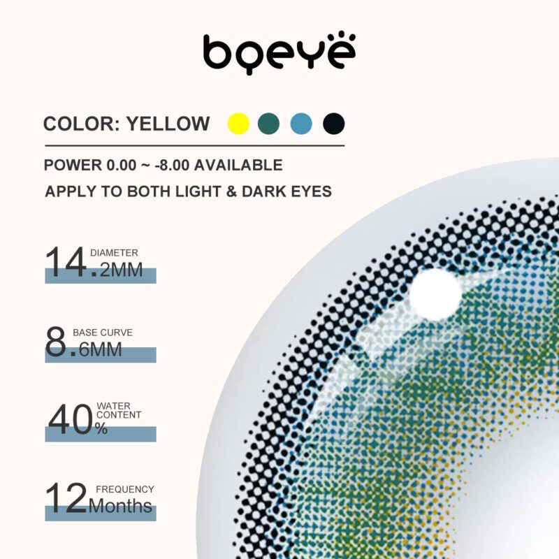 Bqeye Himalaya Blauwe Gekleurde Contactlenzen - Afbeelding 3