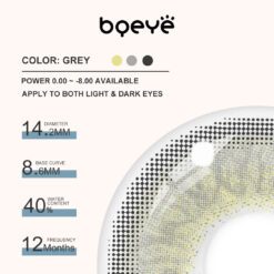Bqeye Colored Contact Lenses - Bqeye Himalaya Grey Colored Contact Lenses