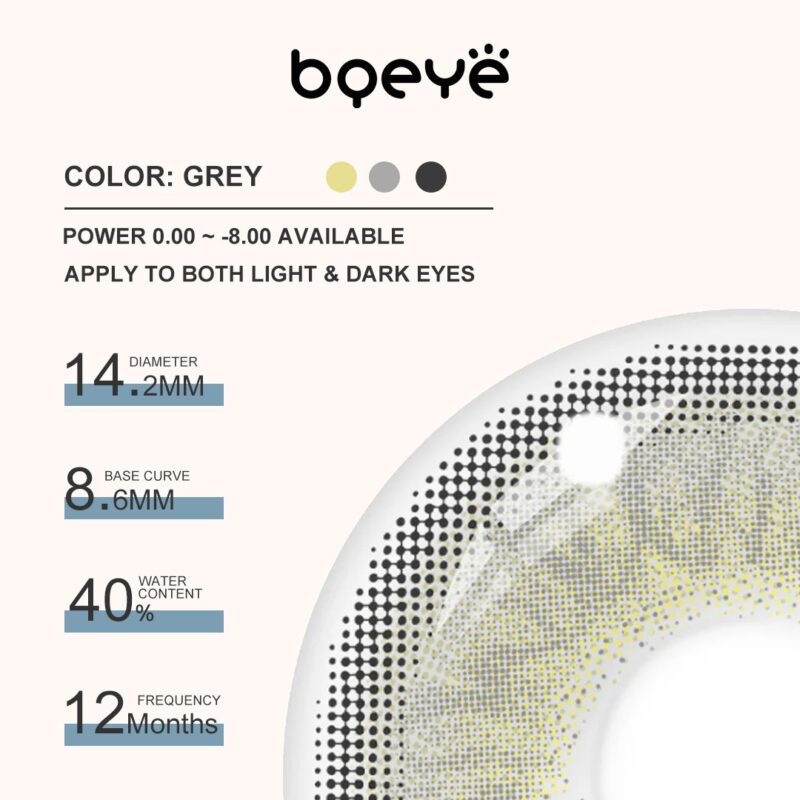 Bqeye Himalaya Grey Colored Contact Lenses - Image 3