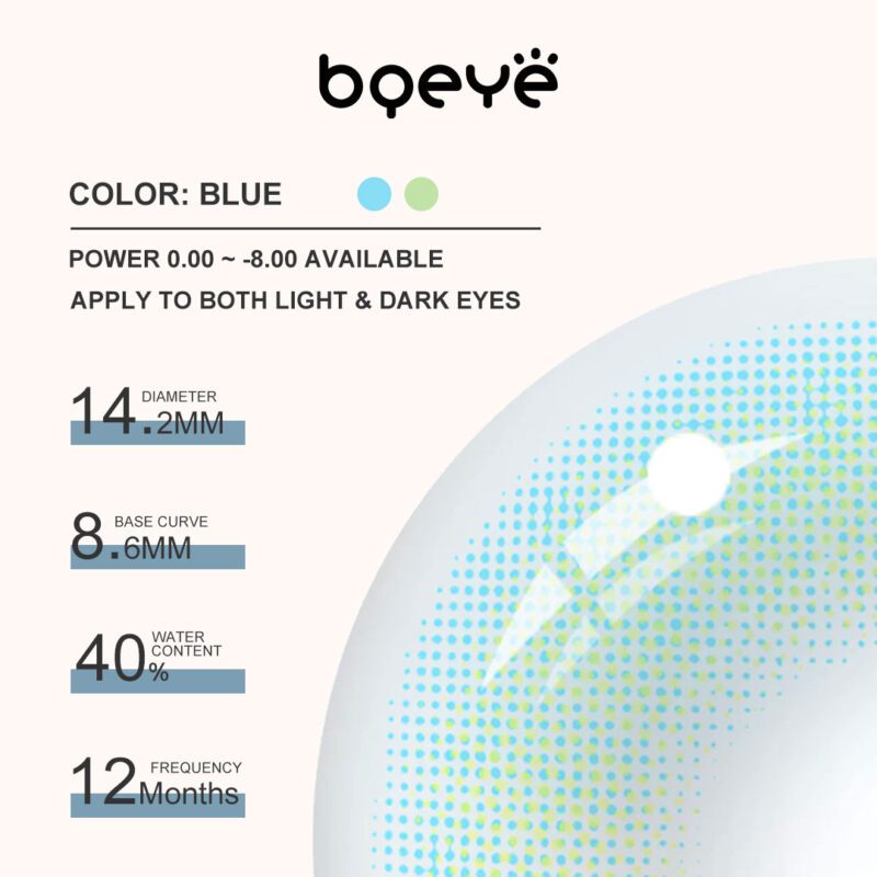 Bqeye Polar Lights Blue Colored Contact Lenses - Image 3