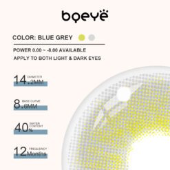 Bqeye Polar Lights Lenti a contatto colorate blu e grigie Bqeye Colored Contact Lenses - Bqeye Polar Lights Blue Grey Colored Contact Lenses