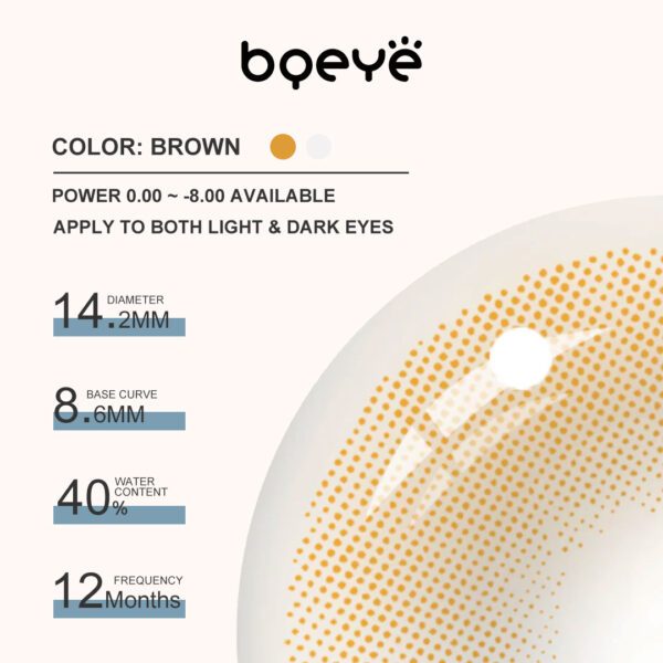 Brązowe kolorowe soczewki kontaktowe Bqeye Polar Lights Bqeye Colored Contact Lenses - Bqeye Polar Lights Brown Colored Contact Lenses