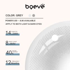 Bqeye Polar Lights Grau Farbige Kontaktlinsen Bqeye Colored Contact Lenses - Bqeye Polar Lights Grey Colored Contact Lenses