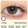 Ebony Bean Brown Colored Contact Lenses