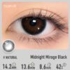 Midnight Mirage Black Colored Contacts