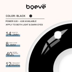 Circle Block Black Contact Lenses
