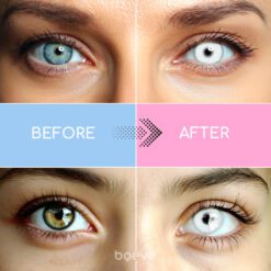 Circle Block White Kontaktlinsen Bqeye Colored Contact Lenses - Circle Block White Contact Lenses