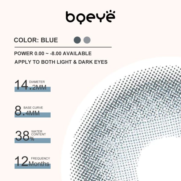 Lentes de contacto coloridas Lucent Blue Bqeye Colored Contact Lenses - Lucent Blue Colored Contacts