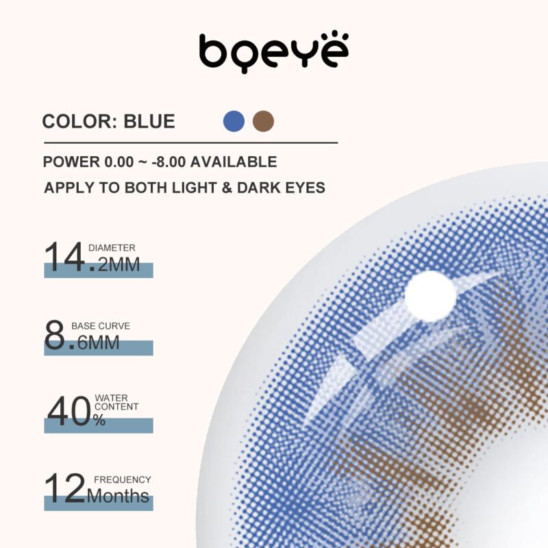Wildness Blue Colored Contact Lenses - Image 2