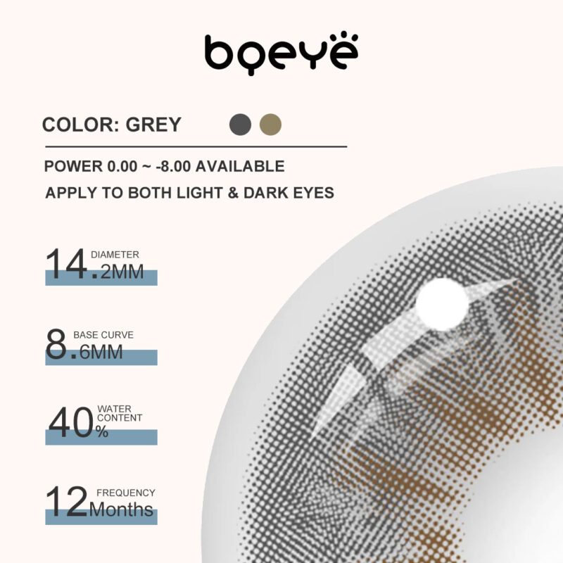 Wildness Grey Colored Contact Lenses - Image 2
