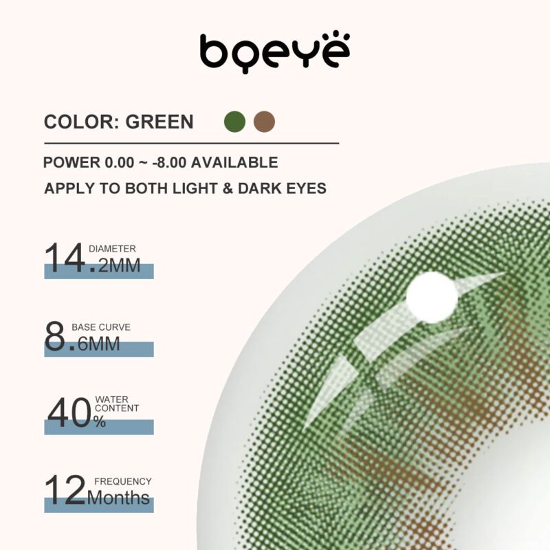Wildness Green Colored Contact Lenses - Image 2