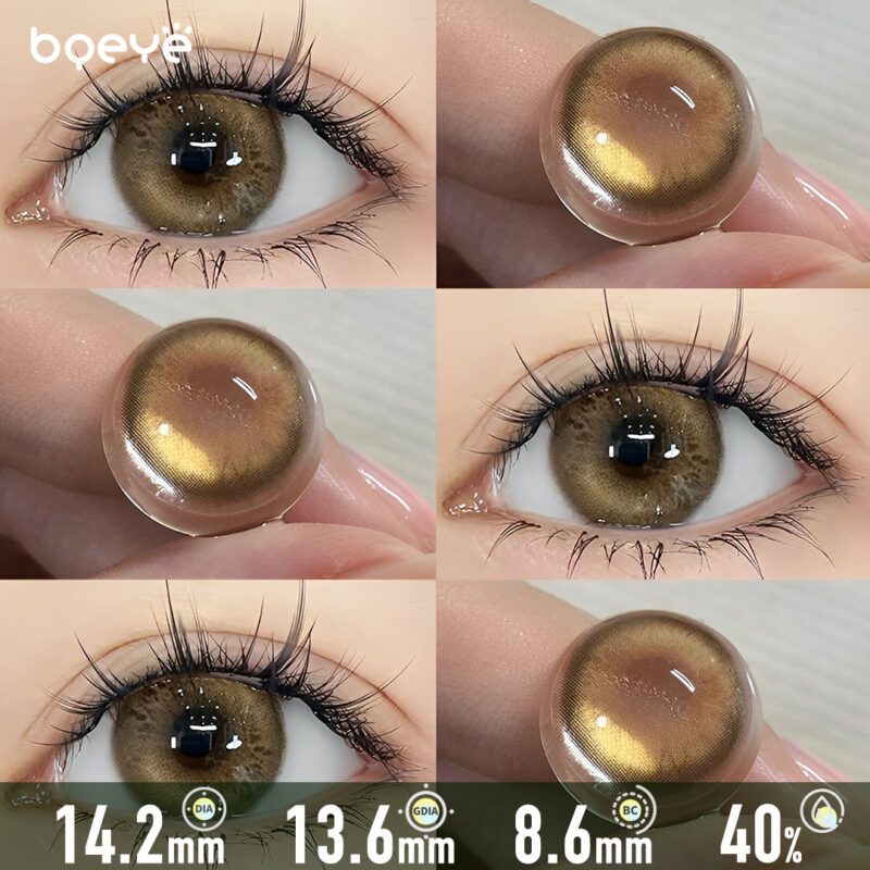 Lentilles de contact Honey Amber Brown Crystal