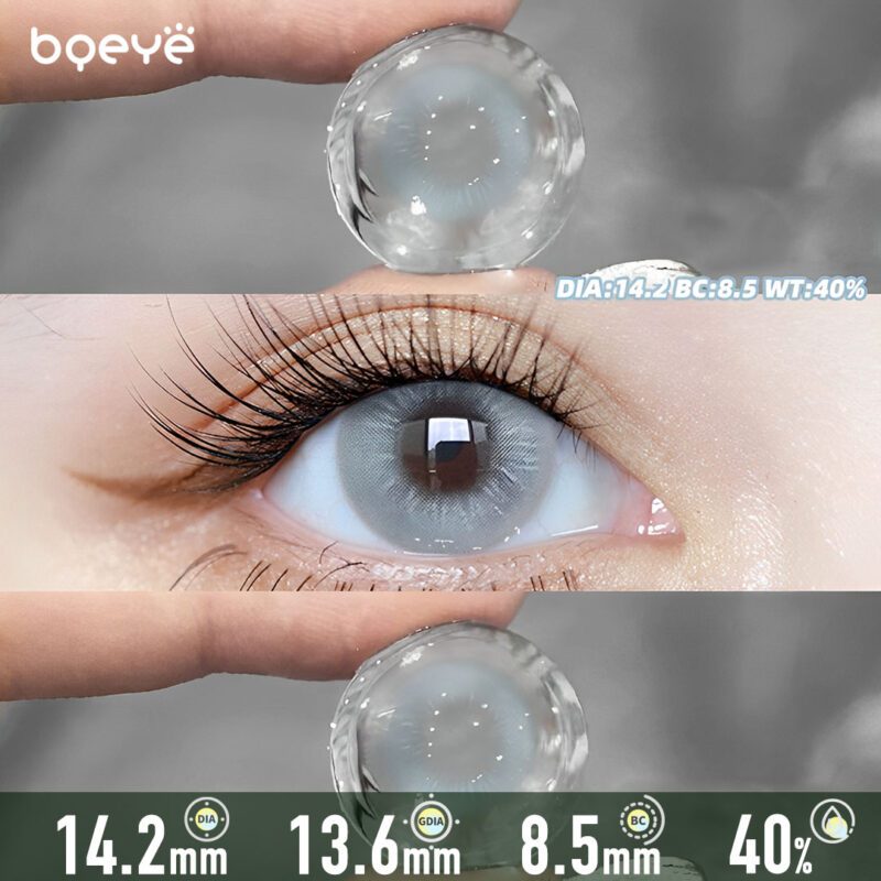 Ocean Silk Blue Gray getextureerde contactlenzen