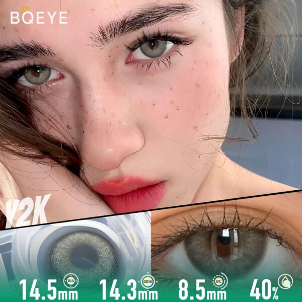 Lenti a contatto grigio latte menta