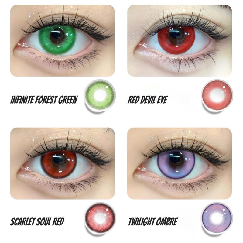 Red Devil Eye Contact Lenses (10 Pcs) - Image 2
