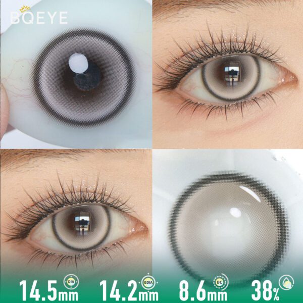 Bqeye Aurora Mirror Grey Colored Contacts