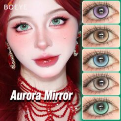 Alternative View Of Aurora Mirror Brown Colored Contacts