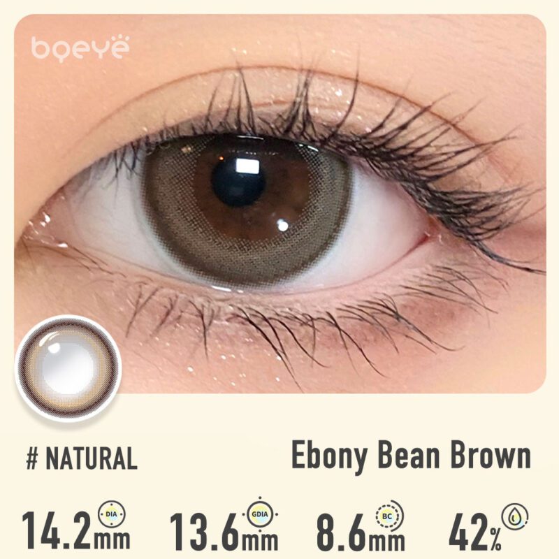 Colored Contacts - Ebony Bean Brown Colored Contact Lenses