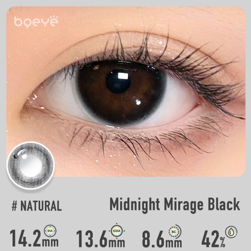 Colored Contacts - Midnight Mirage Black Colored Contacts
