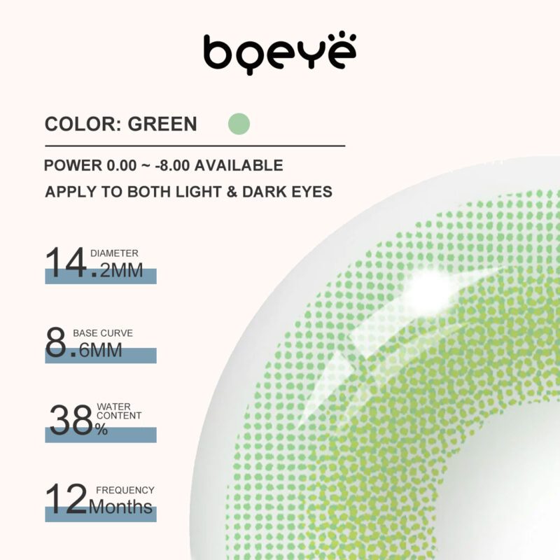 Colored Contacts - Pixie Green Contact Lenses