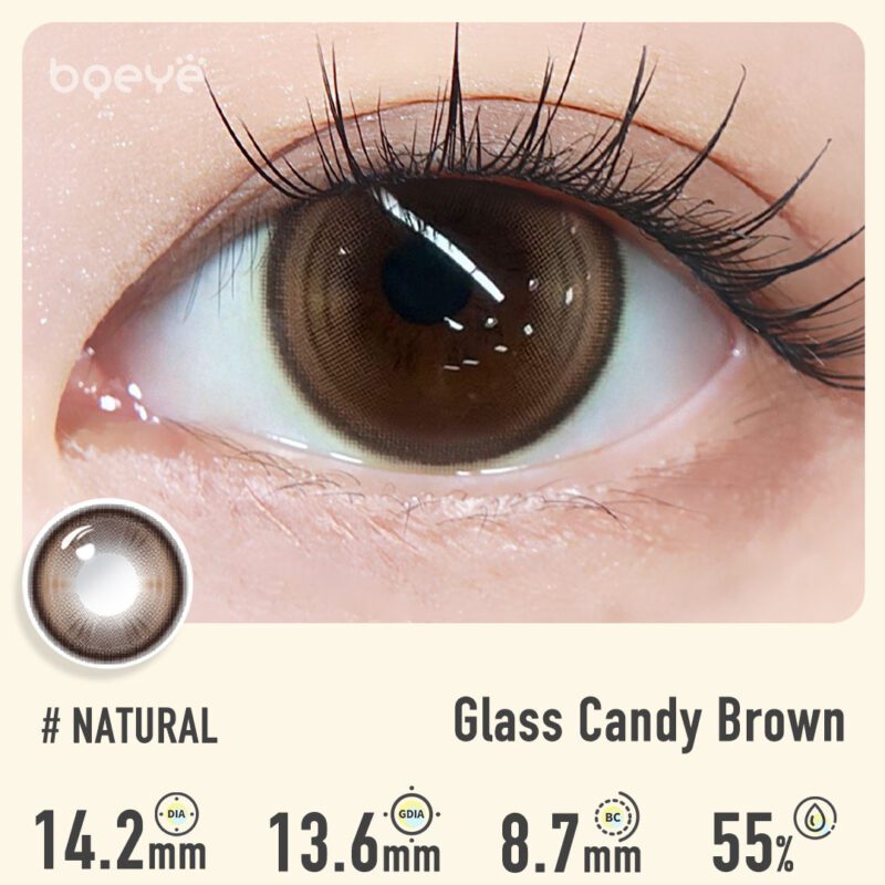 Colored Contacts - Glass Candy Brown Contact Lenses
